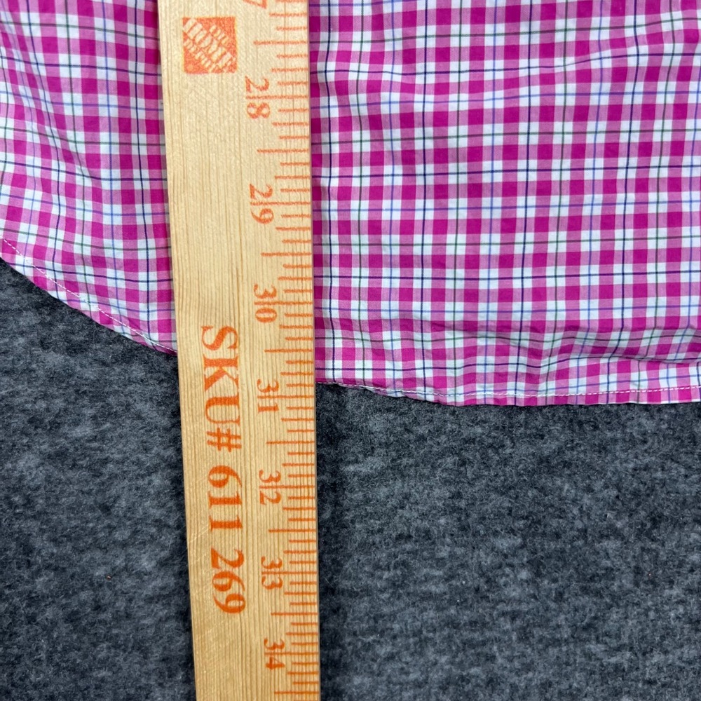 Ralph Lauren Button Down Shirt Mens Medium Pink Gingham Check Long Sleeve Preppy - Picture 5 of 9